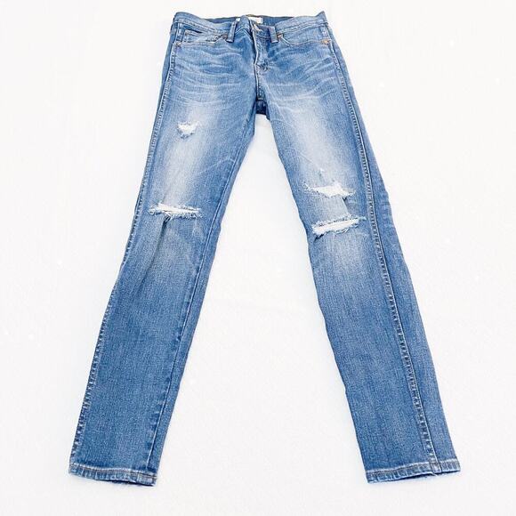 Madewell 9" High Riser Skinny Skinny Med-Dk Wash Denim Jeans SZ26 - Picture 4 of 8